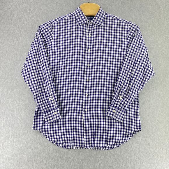 Polo Ralph Lauren Other - Polo Ralph Lauren Men's 16 1/2-34 Button Shirt Long Sleeve Plaid Blue Philip